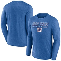 Men's Fanatics  Heather Royal New York Giants Fundamentals Long Sleeve T-Shirt