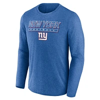 Men's Fanatics  Heather Royal New York Giants Fundamentals Long Sleeve T-Shirt