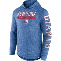 T-shirt à capuche manches longues Fanatics Heather Royal New York Giants Pill Stack pour hommes