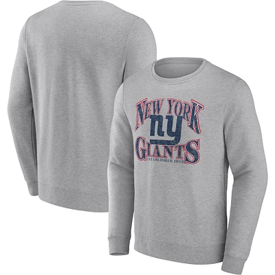 Sweat-shirt de jouabilité Fanatics Heathered Charcoal New York Giants pour hommes