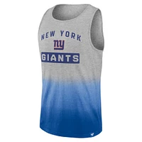 Fanatics pour hommes Heathered Grey/Royal New York Giants Our Year - Débardeur