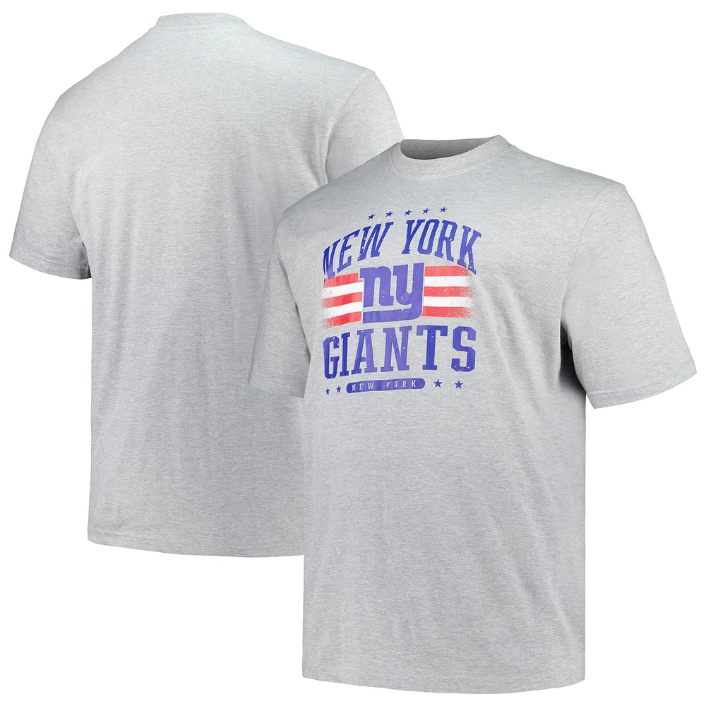 T-shirt Americana Fanatics Navy New York Giants Big & Tall pour hommes