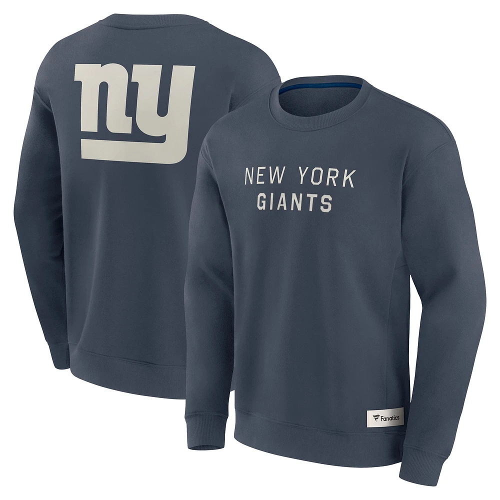 Sweat-shirt à capuche avec inscription Future Ground de la marque Fanatics pour homme, bleu marine, New York Giants