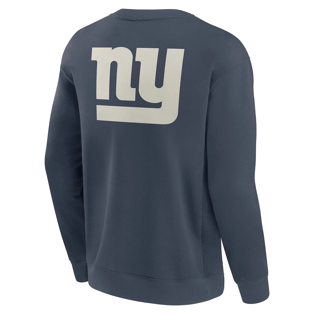Sweat-shirt à capuche avec inscription Future Ground de la marque Fanatics pour homme, bleu marine, New York Giants