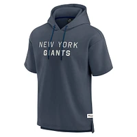 Men's Fanatics Navy New York Giants Elements Future Ground Lettering Short Sleeve Pullover Hoodie