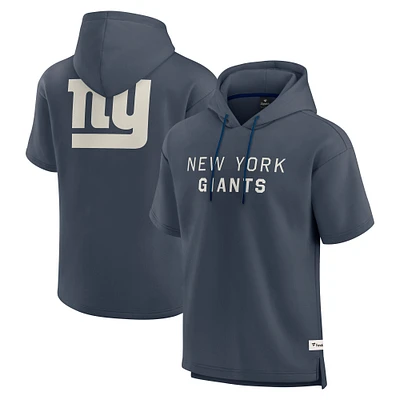 Men's Fanatics Navy New York Giants Elements Future Ground Lettering Short Sleeve Pullover Hoodie