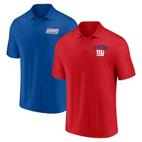 Men's Fanatics New York Giants Lockup Two-Pack Polo Set