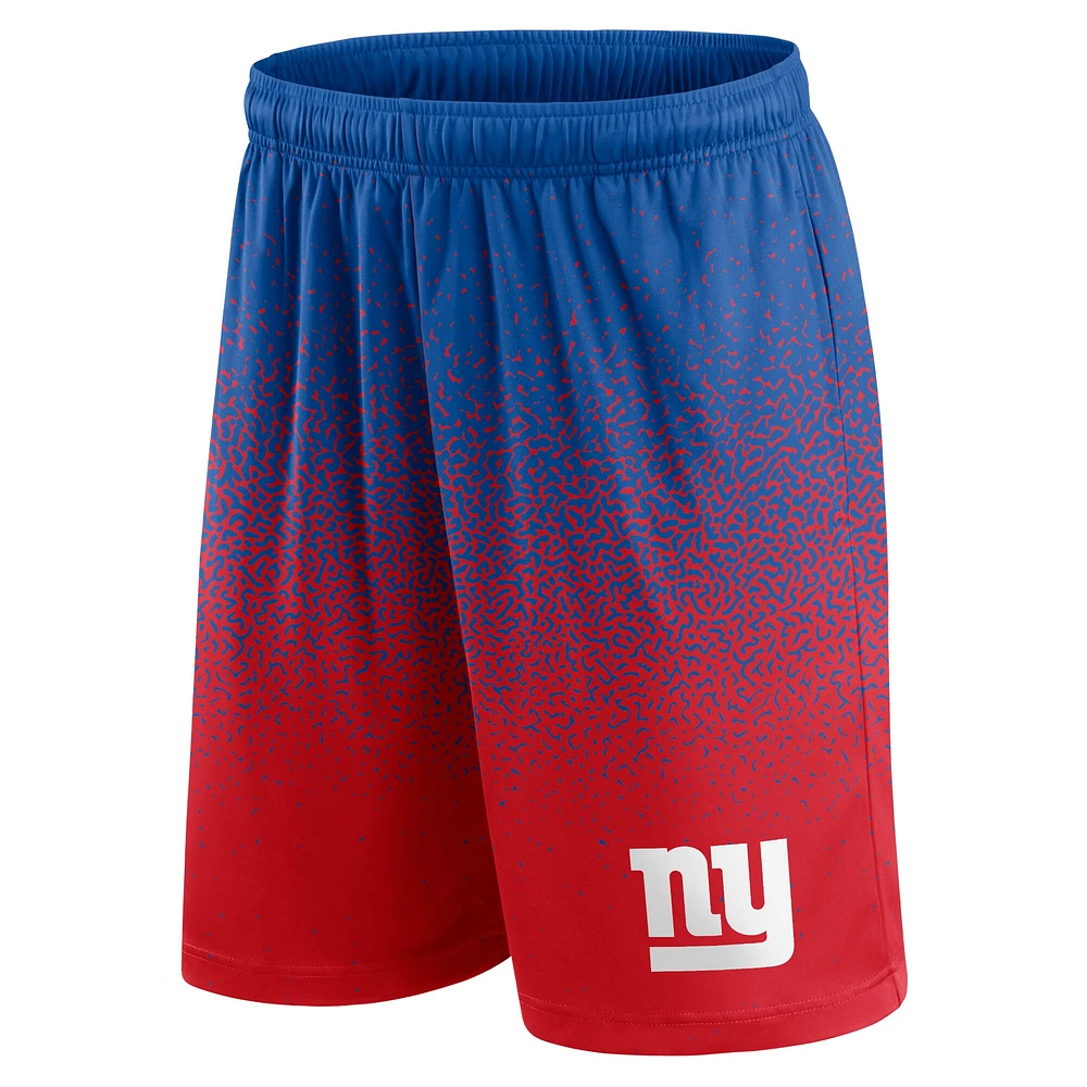 Short ombré Fanatics Royal/Rouge New York Giants pour hommes