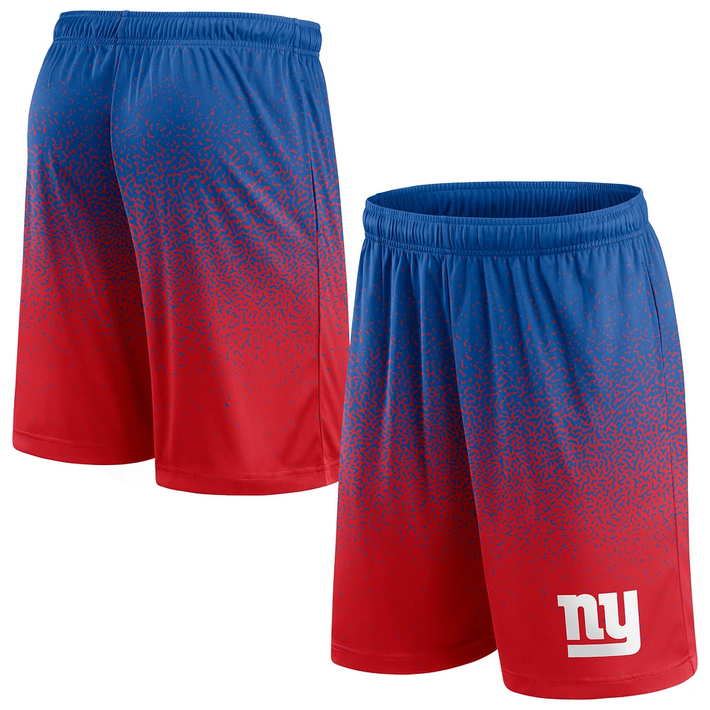 Short ombré Fanatics Royal/Rouge New York Giants pour hommes