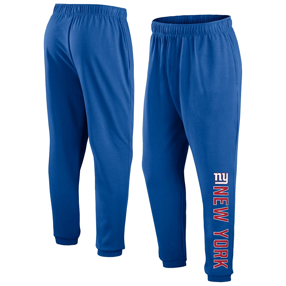 Pantalon de survêtement Fanatics Royal New York Giants Big & Tall Chop Block pour hommes