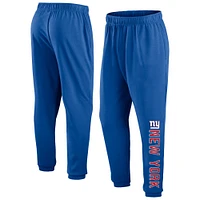 Pantalon de survêtement en polaire Fanatics Royal New York Giants Chop Block pour hommes