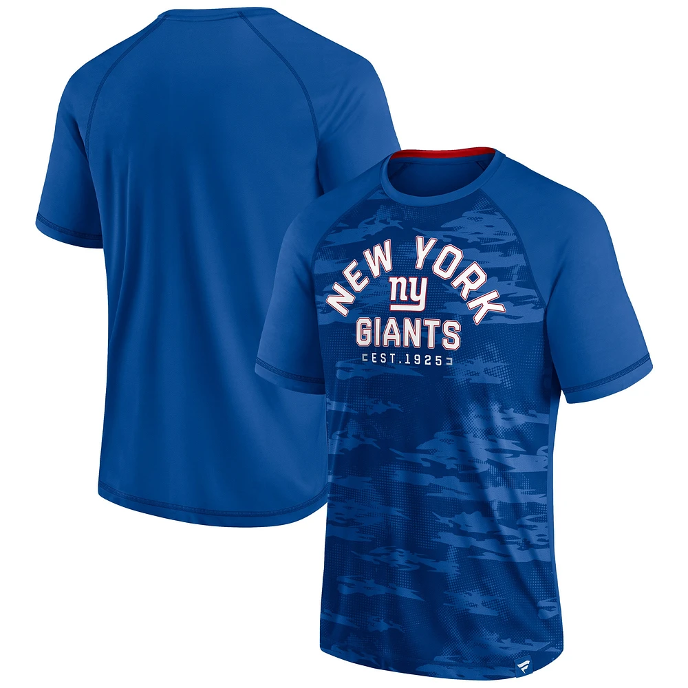 T-shirt raglan Fanatics Royal New York Giants Hail Mary pour hommes