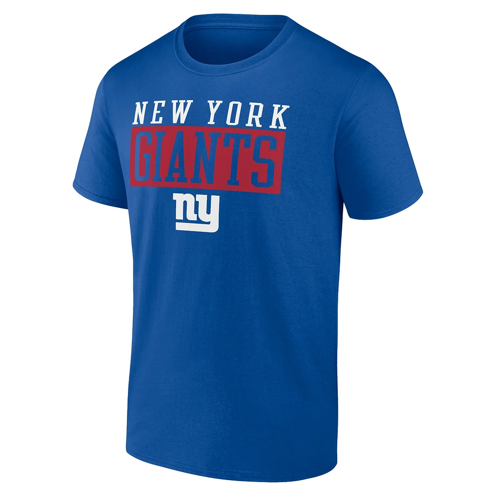 T-shirt difficile à battre Fanatics Royal New York Giants pour hommes