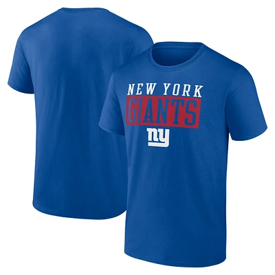 T-shirt difficile à battre Fanatics Royal New York Giants pour hommes