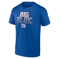 T-shirt Fanatics Royal New York Giants Heavy Hitter pour hommes