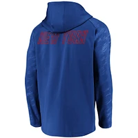 Men's Fanatics Royal New York Giants Iconic Embossed Defender Full-Zip Hoodie