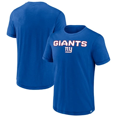 T-shirt Fanatics Royal New York Giants pour homme - Jump The Gun Act Fast