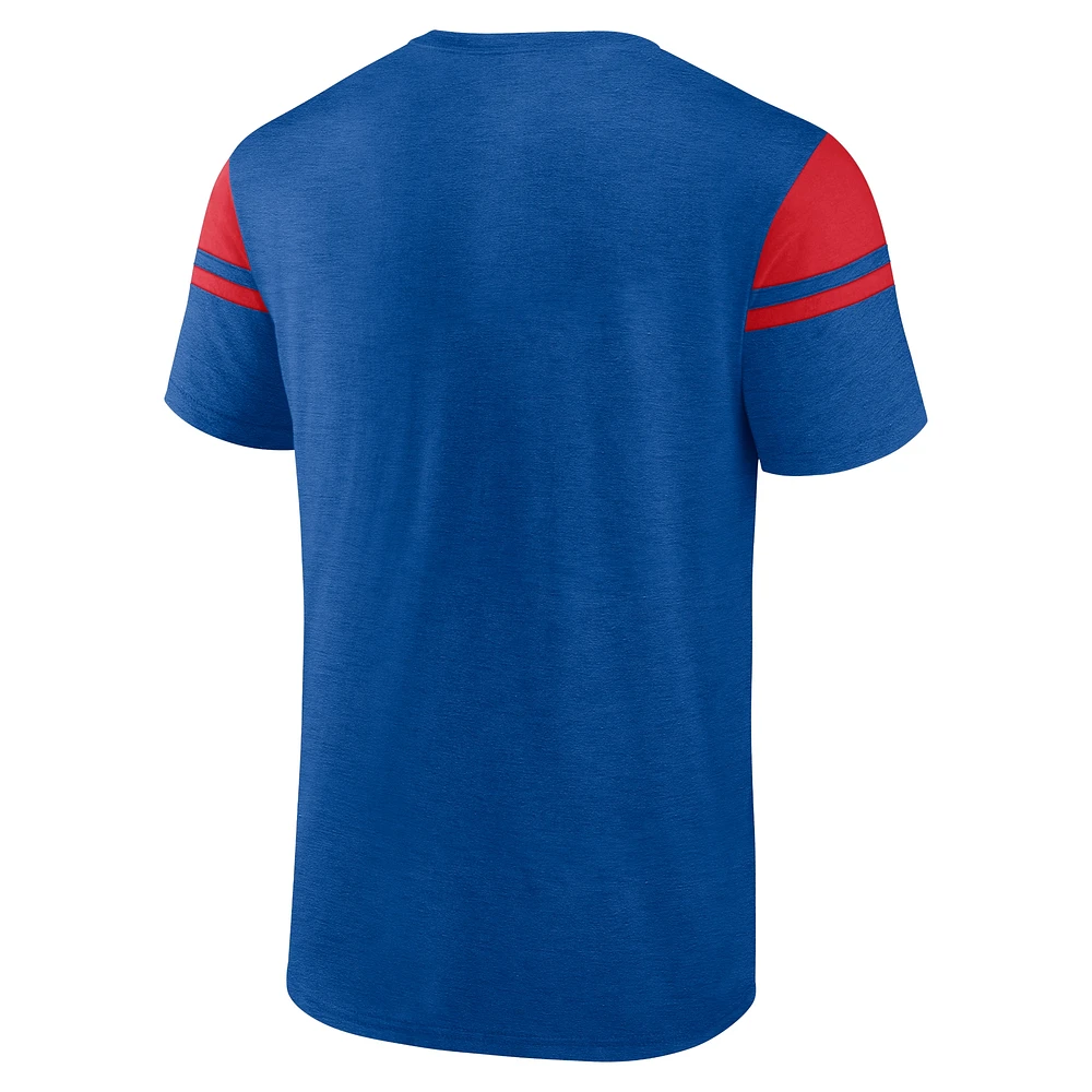 Men's Fanatics Royal New York Giants Old School Play Slub T-Shirt