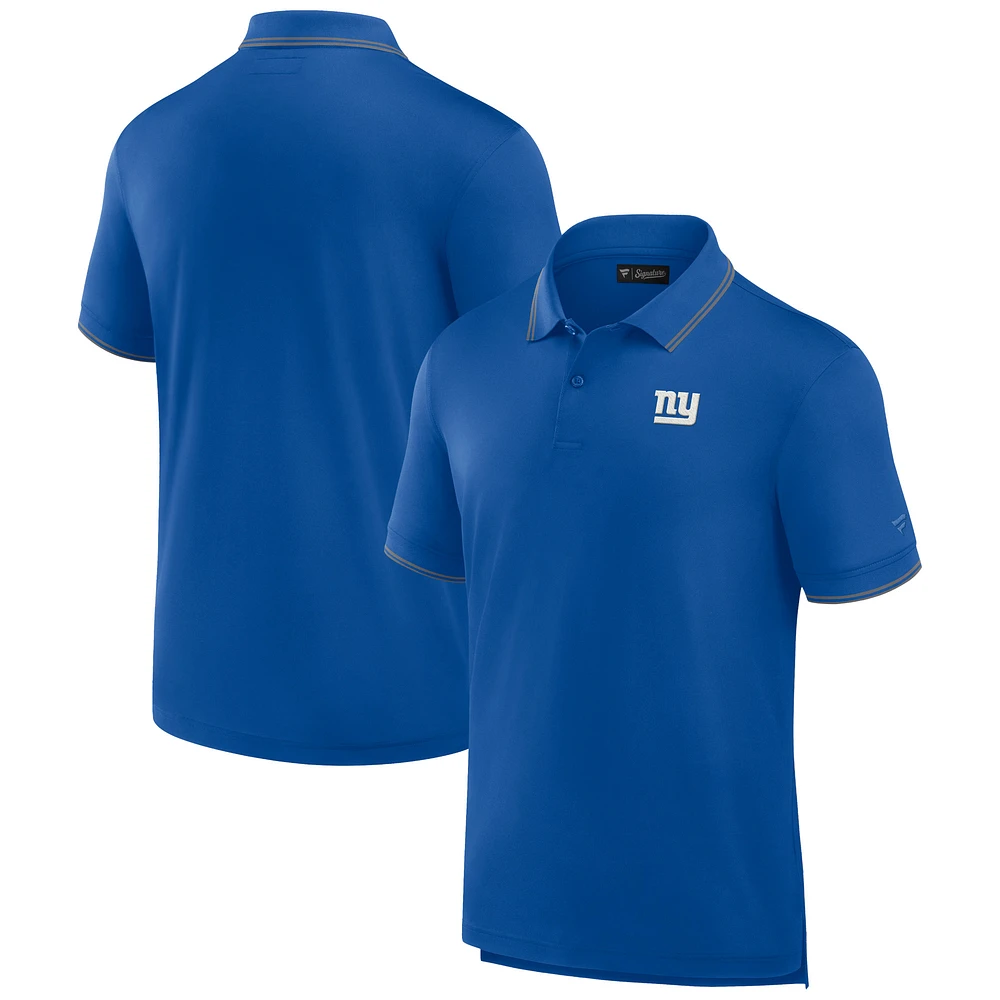 Polo piqué Fanatics Royal New York Giants pour hommes