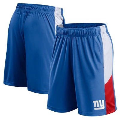Men's Fanatics Royal New York Giants Prep Colorblock Shorts
