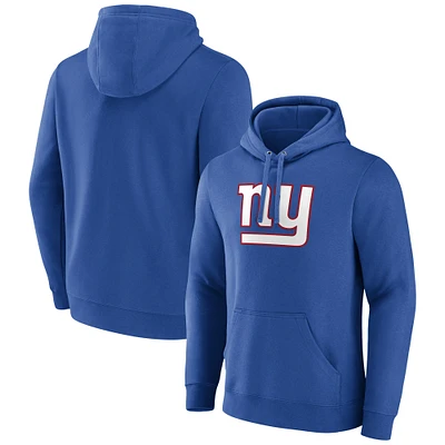 Sweat à capuche en polaire avec logo principal Fanatics Royal New York Giants pour hommes