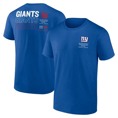 T-shirt Fanatics Royal New York Giants Repeat Stats pour hommes