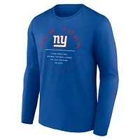 T-shirt à manches longues Fanatics Royal New York Giants Stat Sheet pour hommes