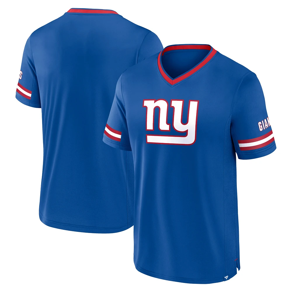 T-shirt empilable à rayures Fanatics Royal New York Giants pour hommes