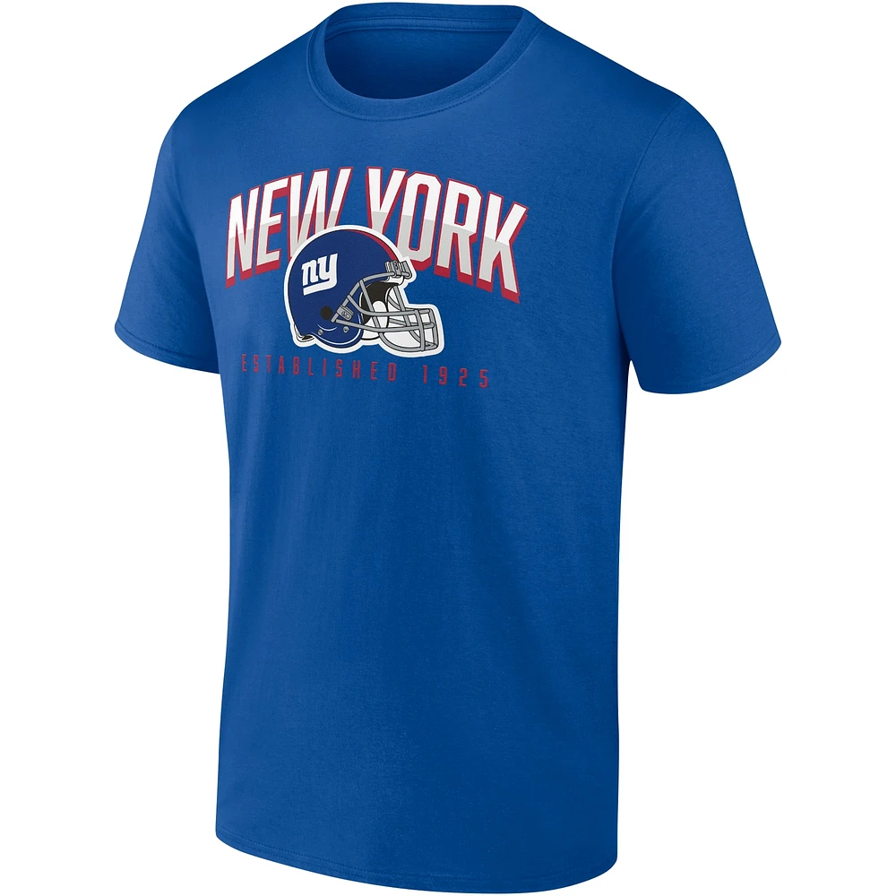 T-shirt Fanatics Royal New York Giants pour hommes