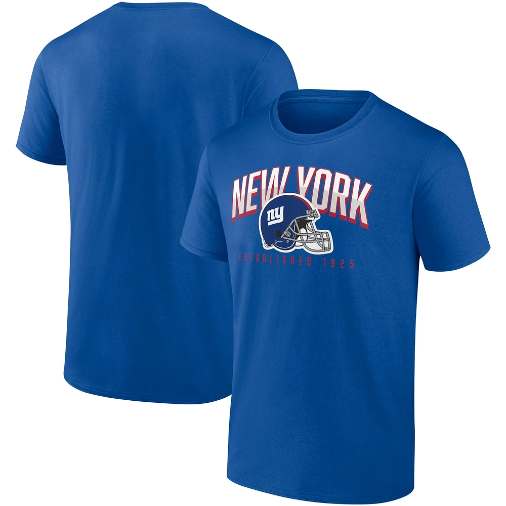 T-shirt Fanatics Royal New York Giants pour hommes