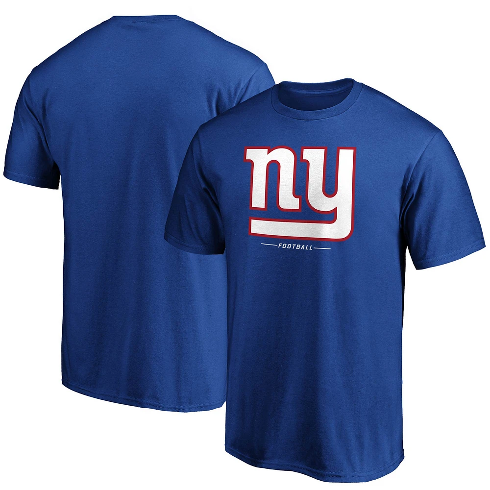 T-shirt avec logo Fanatics Royal New York Giants Team Lockup pour hommes