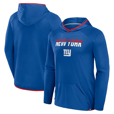 T-shirt à manches longues et capuche transitionnelle Fanatics Royal New York Giants pour hommes