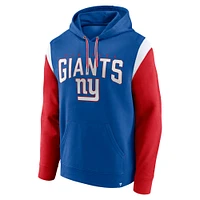 Men's Fanatics Royal New York Giants Trench Battle Pullover Hoodie
