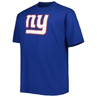 T-shirt avec nom et numéro de joueur l'équipe Fanatics Saquon Barkley Royal New York Giants Big & Tall pour hommes