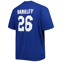 T-shirt avec nom et numéro de joueur l'équipe Fanatics Saquon Barkley Royal New York Giants Big & Tall pour hommes