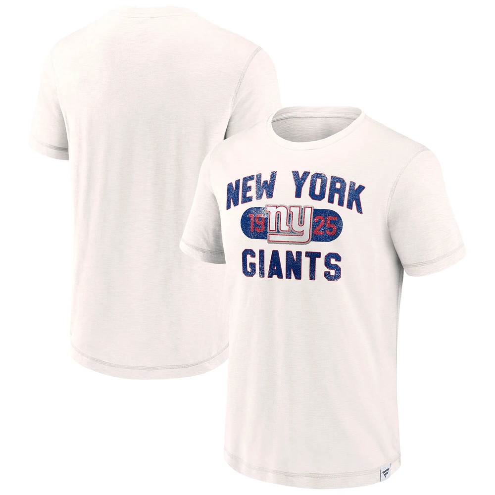 T-shirt blanc fanatiques pour hommes New York Giants Act Fast