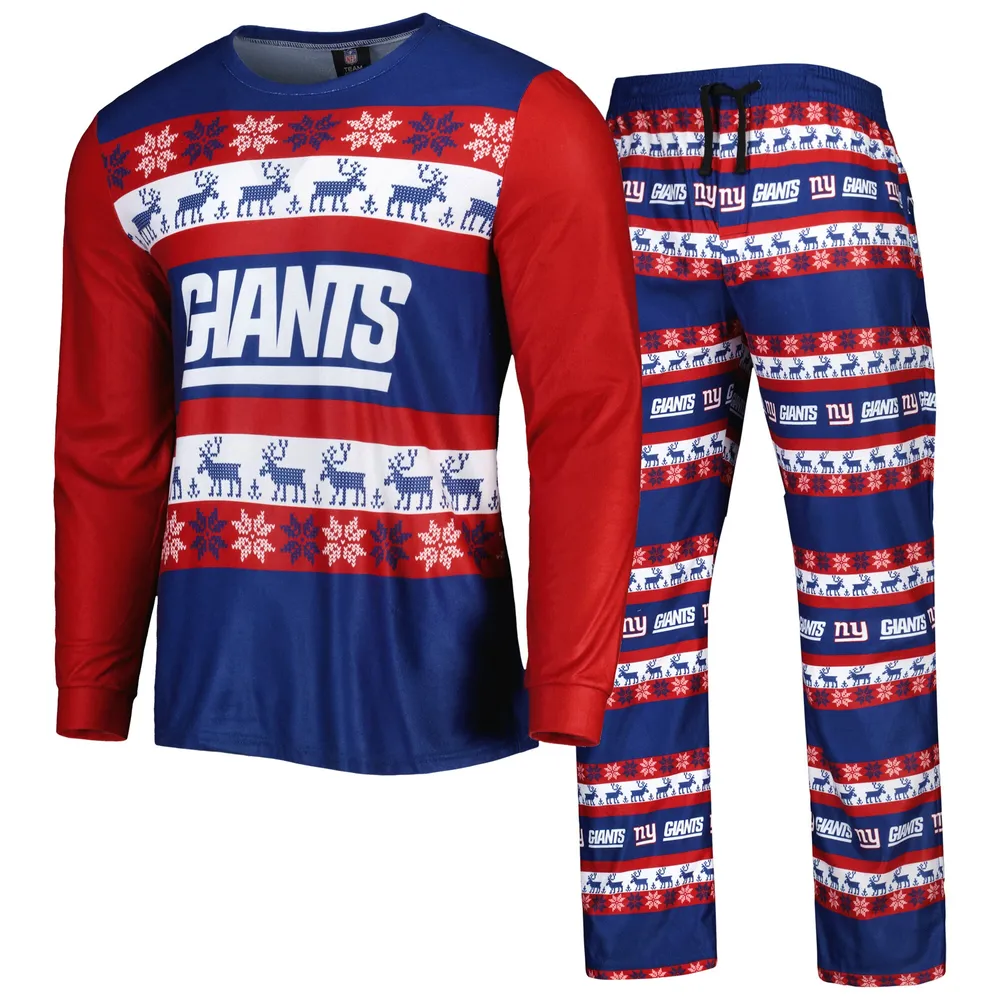 Lids New England Patriots FOCO Team Ugly Pajama Set - Navy