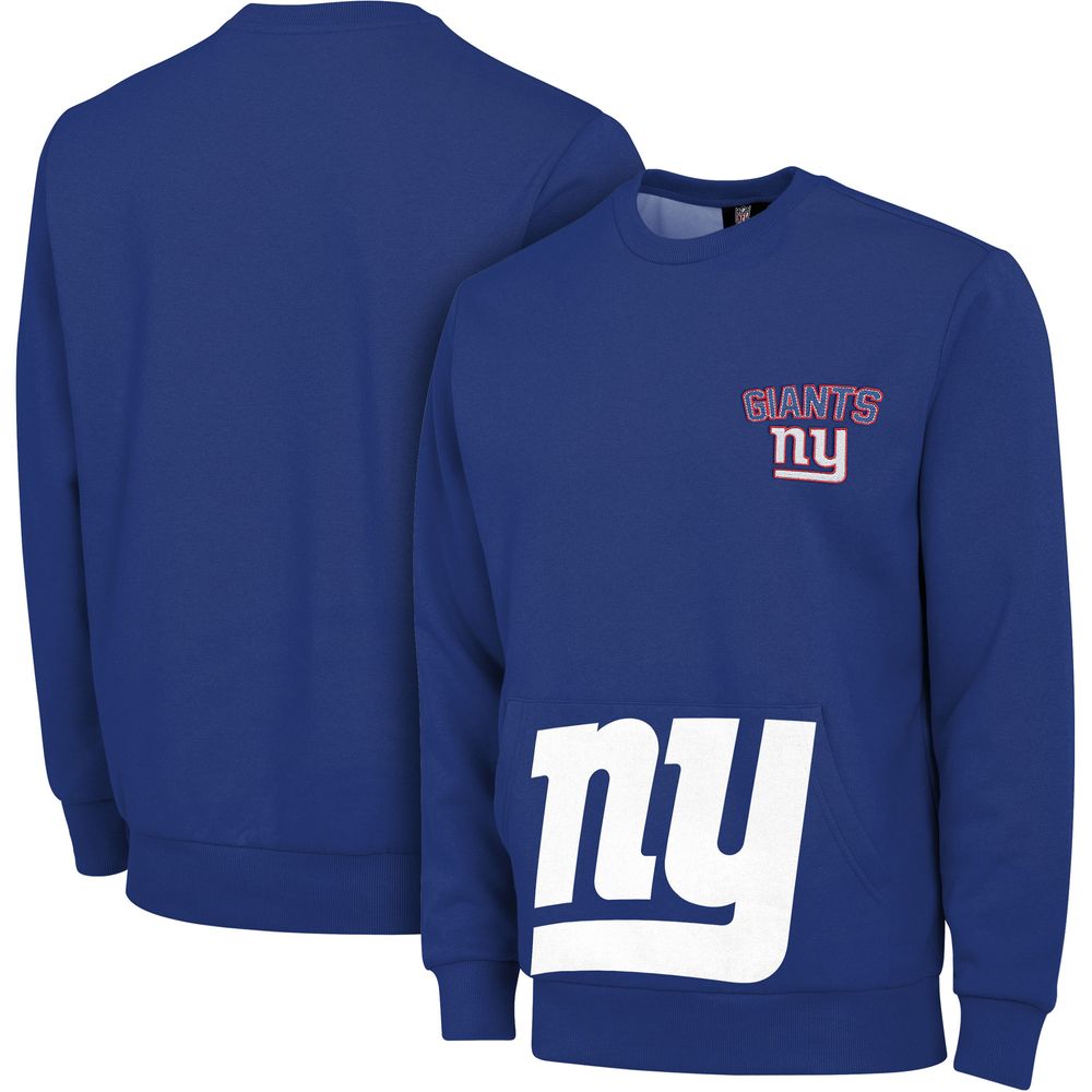 Men's FOCO Royal New York Giants Pocket Pullover Sweater