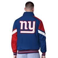 Men's G-III Extreme Royal New York Giants Strong Arm Reversible Full-Zip Jacket