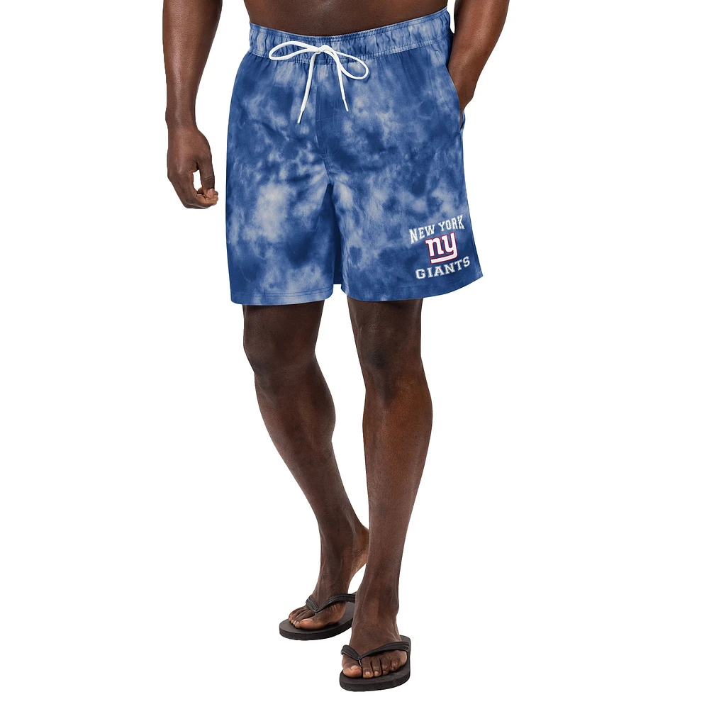 Maillot de bain G-III Sports by Carl Banks Royal New York Giants Change Up Volley pour hommes