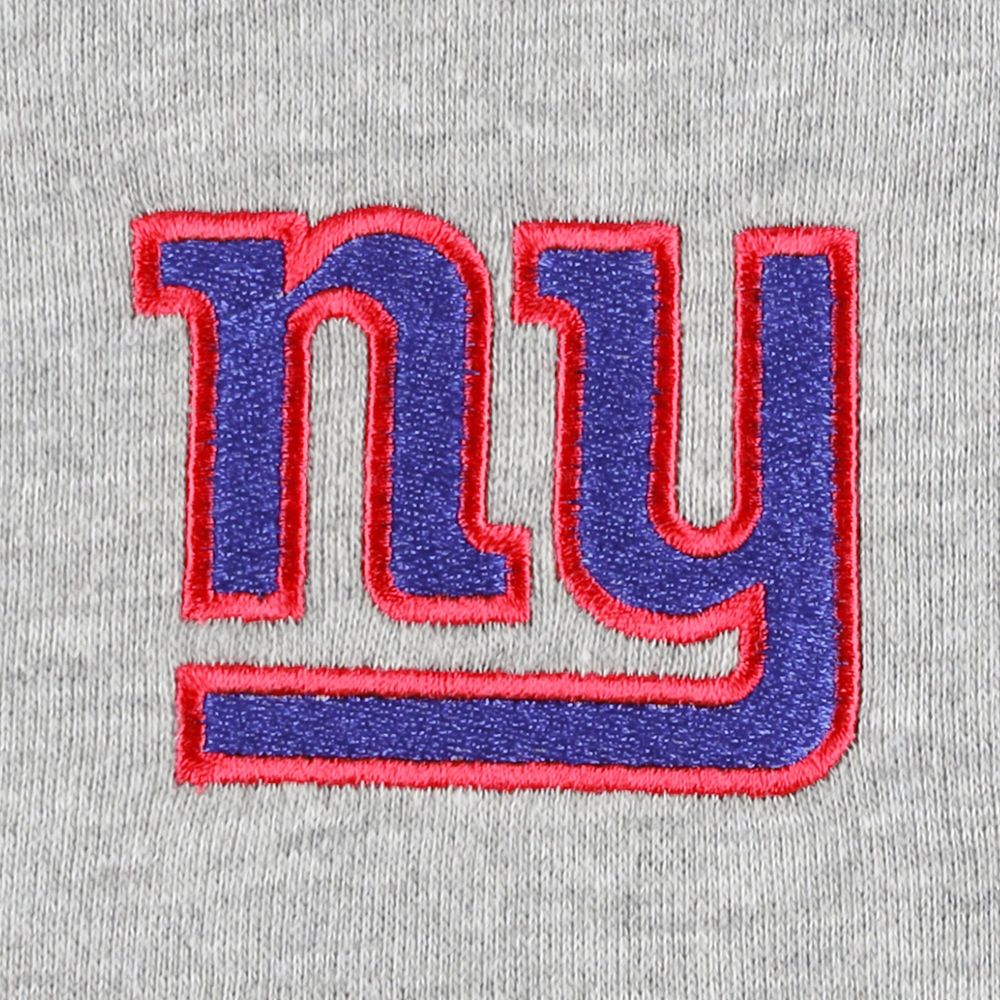 Men's Heather Gray New York Giants Big & Tall Fleece Raglan Full-Zip Hoodie Jacket