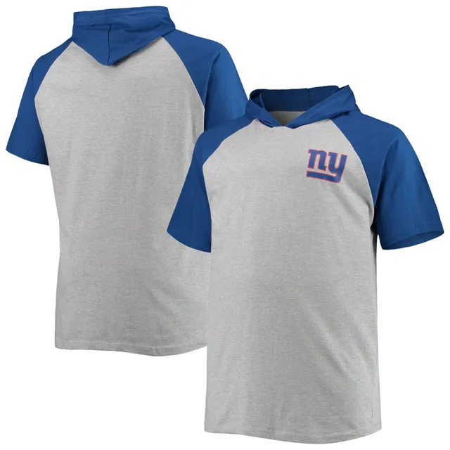 Youth Royal/Heathered Gray New York Giants Fan Flare Pullover