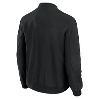 Men's J. Palmer Black New York Giants Lightweight Cover-4 Tri-Blend Full-Zip Jacket