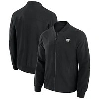 Men's J. Palmer Black New York Giants Lightweight Cover-4 Tri-Blend Full-Zip Jacket