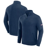 Men's J. Palmer Navy New York Giants Franchise Quarter-Zip Sweater