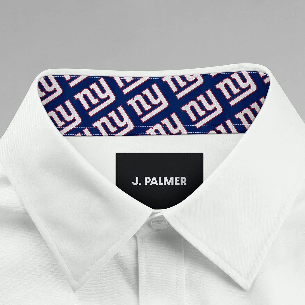 Men's J. Palmer White New York Giants Man-In-Motion Long Sleeve Button-Up Dress Shirt