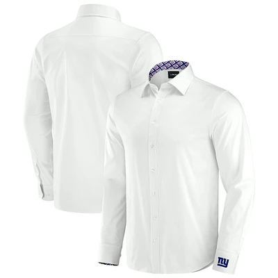 Men's J. Palmer White New York Giants Man-In-Motion Long Sleeve Button-Up Dress Shirt