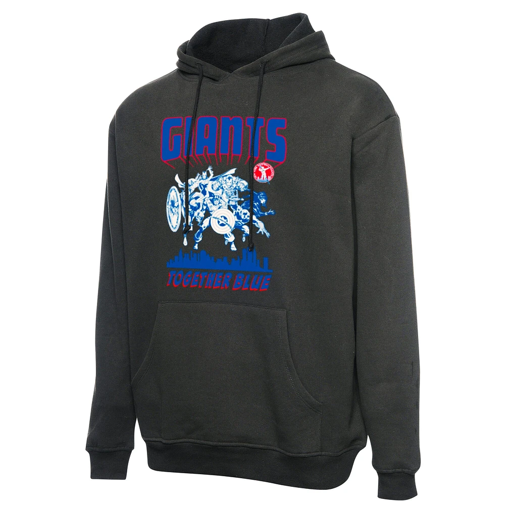 Sweat à capuche noir Junk Food pour hommes des Giants de New York Marvel Avengers Squad