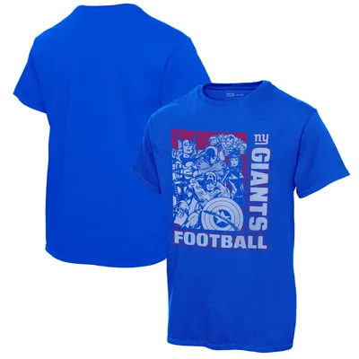 New York Giants Junk Food Marvel Avengers Squad T-Shirt - Royal