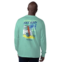 T-shirt à manches longues Hail Mary pour homme Margaritaville Mint New York Giants